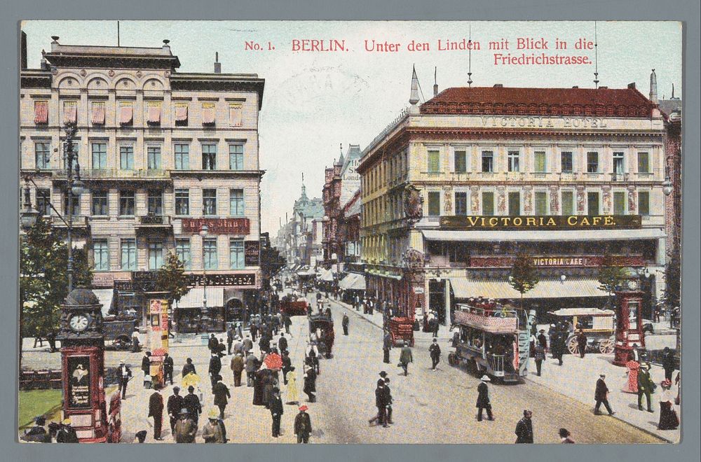 Berlin. Unter den Linden mit Blick in die Friedrichstrasse (1911) by anonymous
