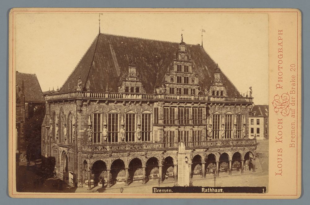 Stadhuis van Bremen (1880 - 1900) by Louis Koch