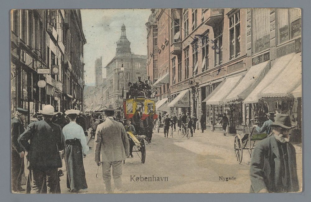 Kobenhavn, Nygade (1909) by BM en Co