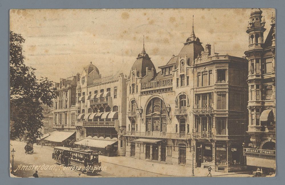 Amsterdam, Rembrandtsplein (1911) by Trenkler and Co