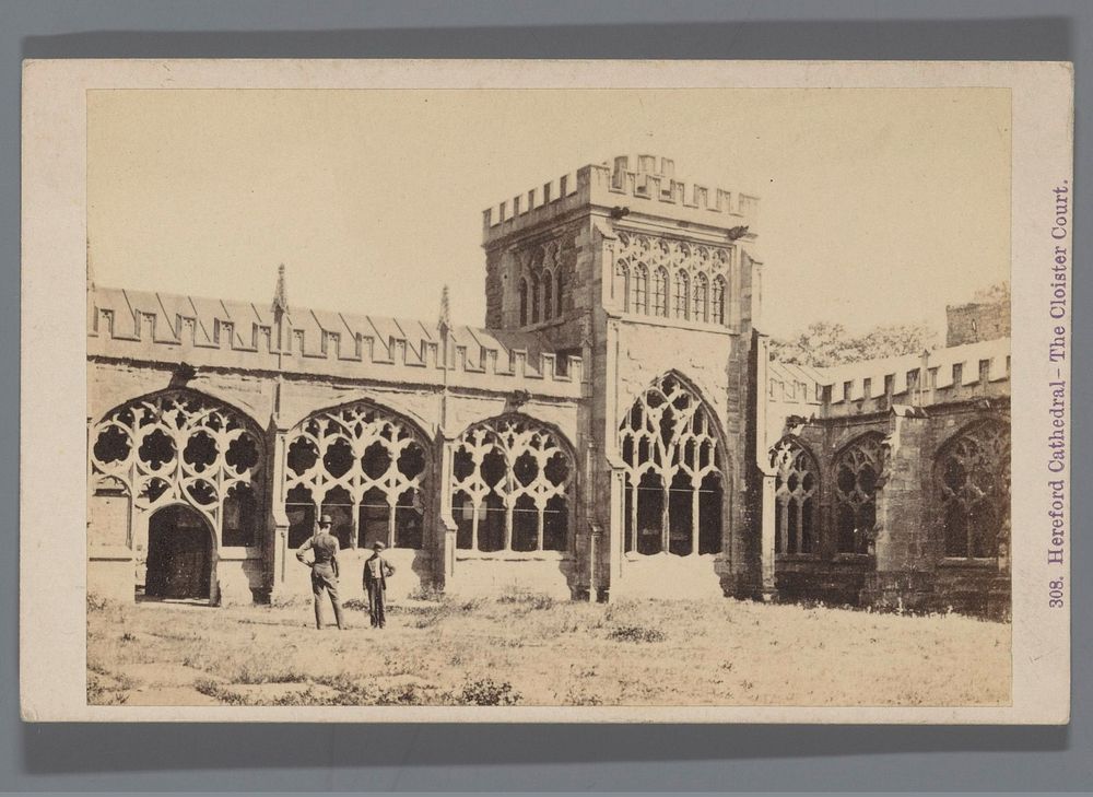 Kloostergang van de kathedraal van Hereford (1856 - 1894) by Francis Bedford