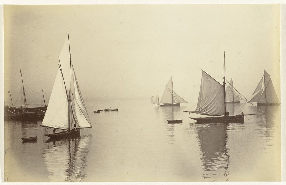 Zeilschepen op de Clyde in Schotland (1855 - 1900) by anonymous