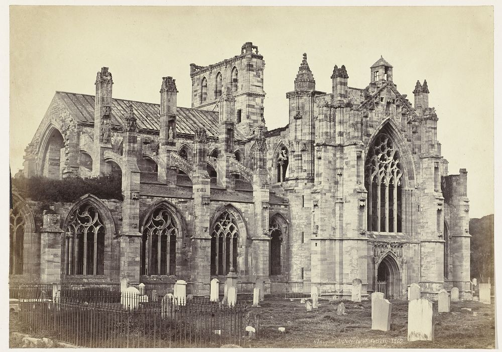 Ruïnes van Melrose Abbey (1858 - 1900) by anonymous and Glasgow Architectural Society