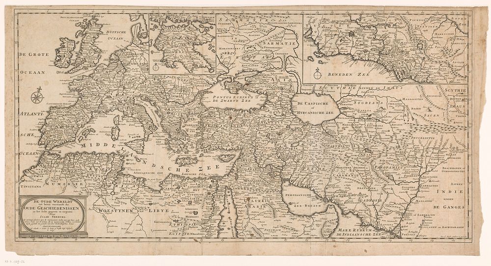Kaart van de oude wereld (1728) by J Keiser, J Keiser and Rudolph and Gerard Wetstein