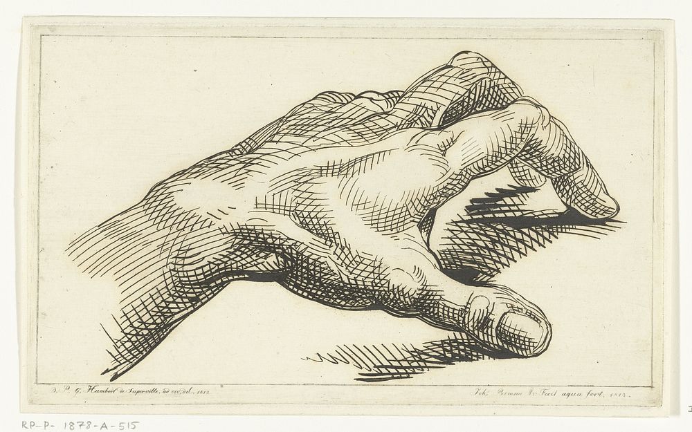 Studie van een hand (1813) by Joannes Bemme and David Pièrre Giottino Humbert de Superville