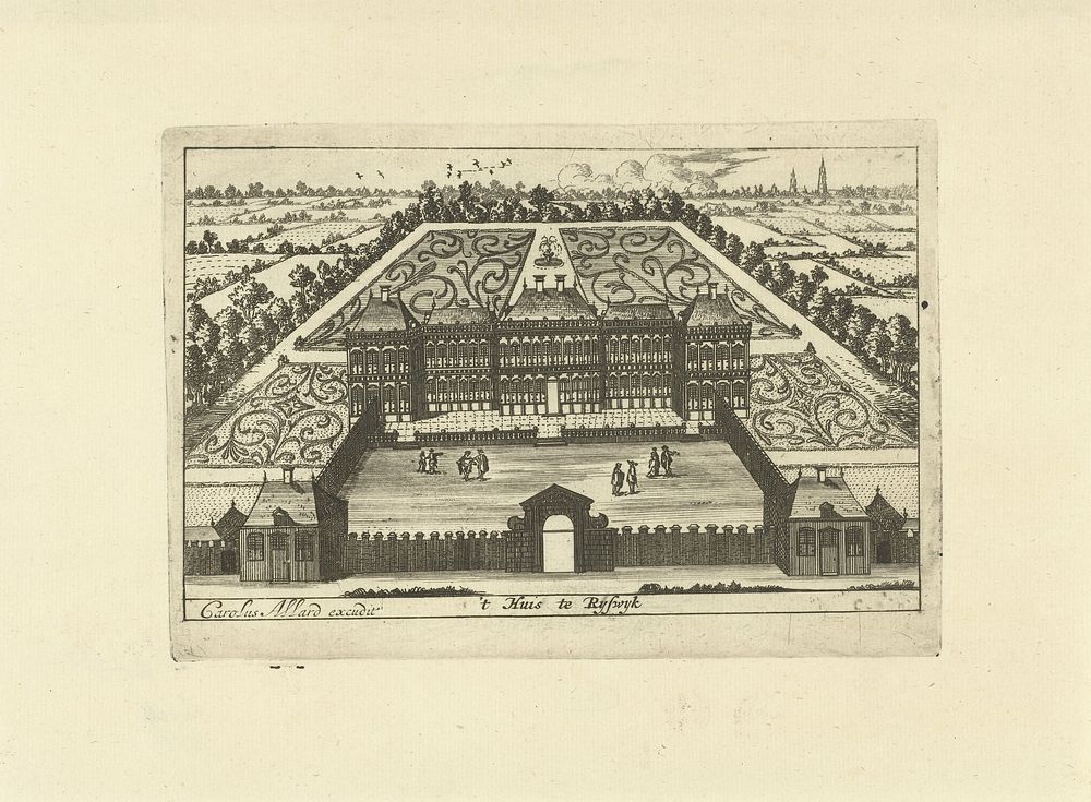 Huis ter Nieuburch te Rijswijk (1673 - 1709) by Cornelis Elandts and Carel Allard