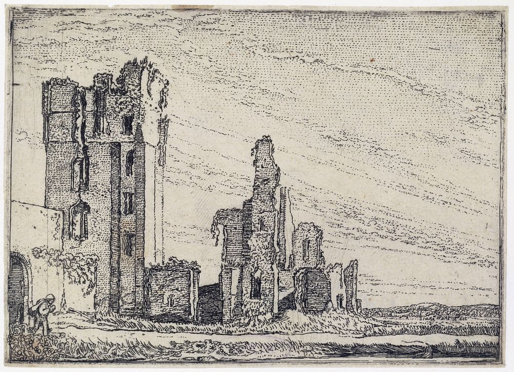 Ruïnes van het Huys te Kleef bij Haarlem (1621) by Willem Pietersz Buytewech, Willem Pietersz Buytewech and Claes Jansz…
