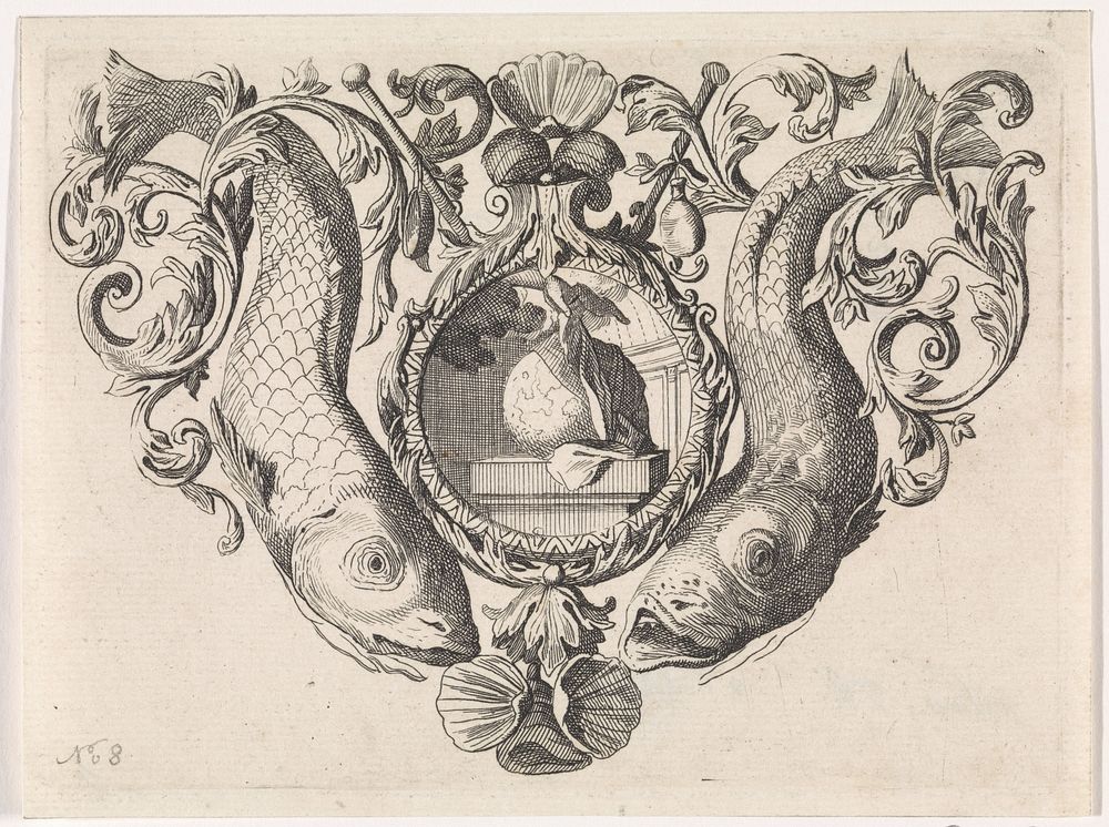 Onthulling van een globe (1705) by Caspar Luyken and Jacob Lindenberg