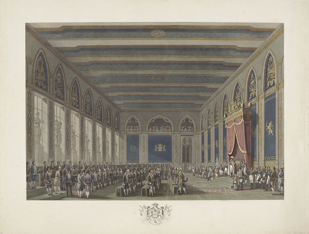 Instelling van de Staten-Generaal door koning Willem I te Brussel op 21 september 1815 (1825 - 1826) by Johann Nepomuk…