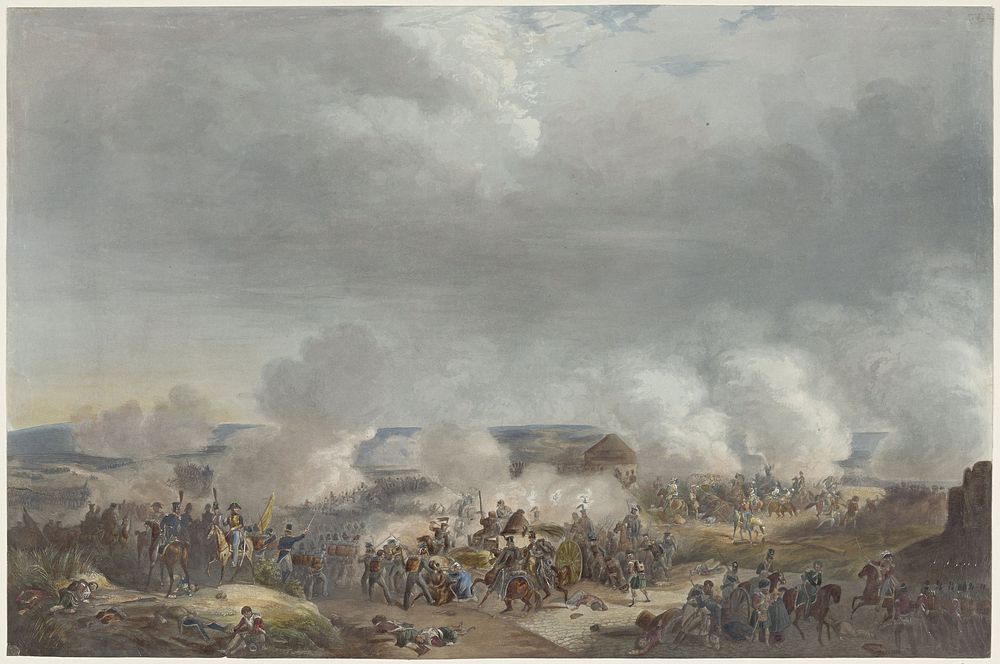 Prins van Oranje in de slag bij Quatre-Bras, 1815 (1825 - 1826) by Johann Hürlimann and Jean Baptiste Madou
