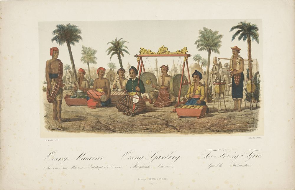 Inwoners van Makassar (1860) by Coenraad Ritsema, E Dubois and J Ritsema