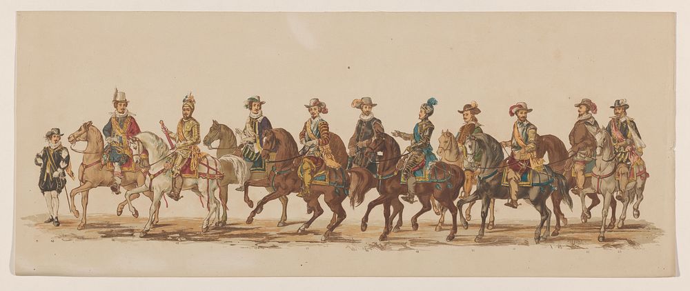 Vierde groep in Delftse optocht van 1862 (1862) by Willem Bernardus IJzerdraat, J H Molenbroek and H Nijgh