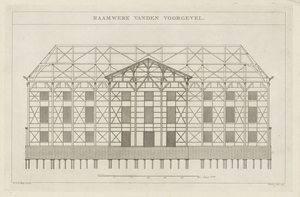 Raamwerk vanden voorgevel (1774) by Reinier Vinkeles I, Harmanus Vinkeles and Jacob Eduard de Witte