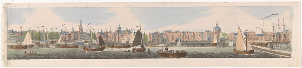 Panorama van Amsterdam (blad C) (1792 - 1847) by Pieter van der Meulen and Hendrik Moolenyzer