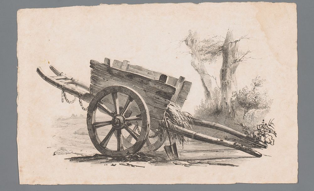 Wagen met twee wielen (1827 - 1851) by Paulus Lauters and Antoine Dewasme Plétinckx