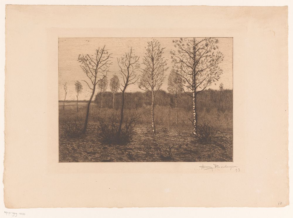 Landschap met berken (1893) by Herman Boulenger