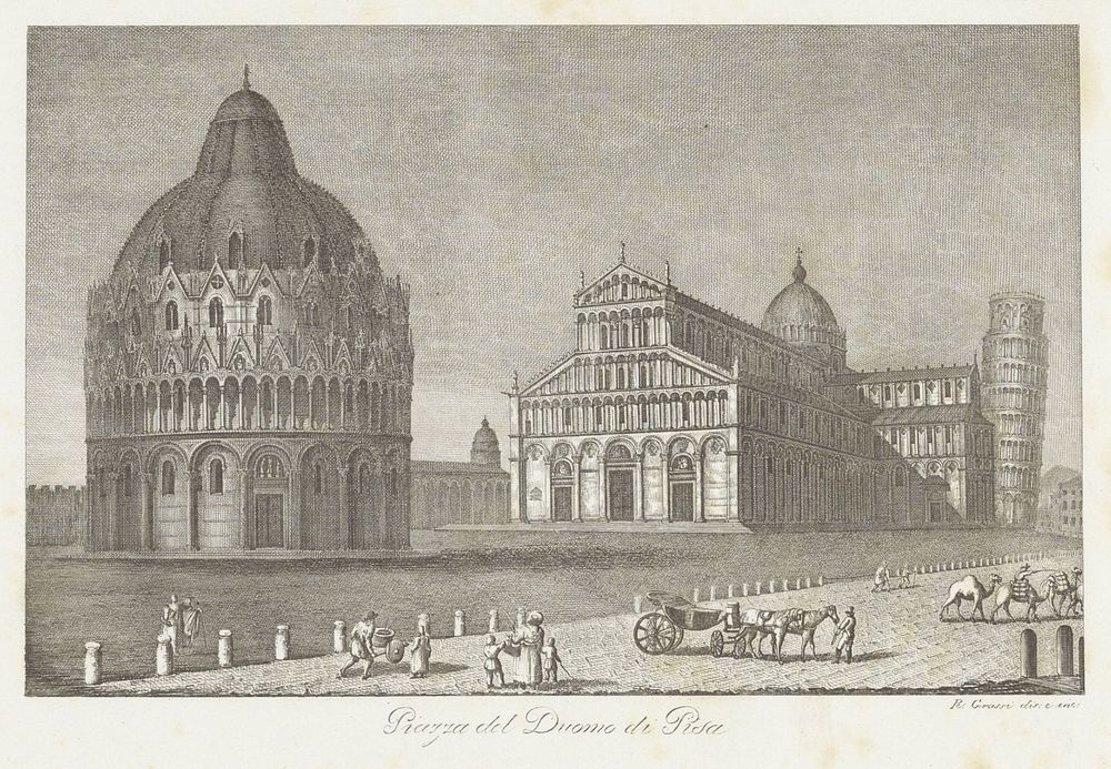 Piazza del Duomo in Pisa (1854) by Ranieri Grassi, Ranieri Grassi and Ranieri Prosperi