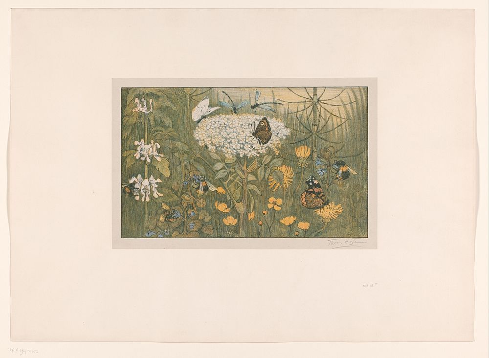 Bloemen en vlinders (1910) by Theo van Hoytema