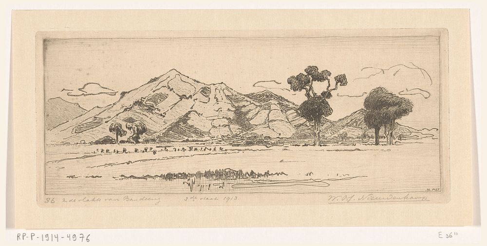 Hoogvlakte van Bandoeng op Java (1913) by Wijnand Otto Jan Nieuwenkamp