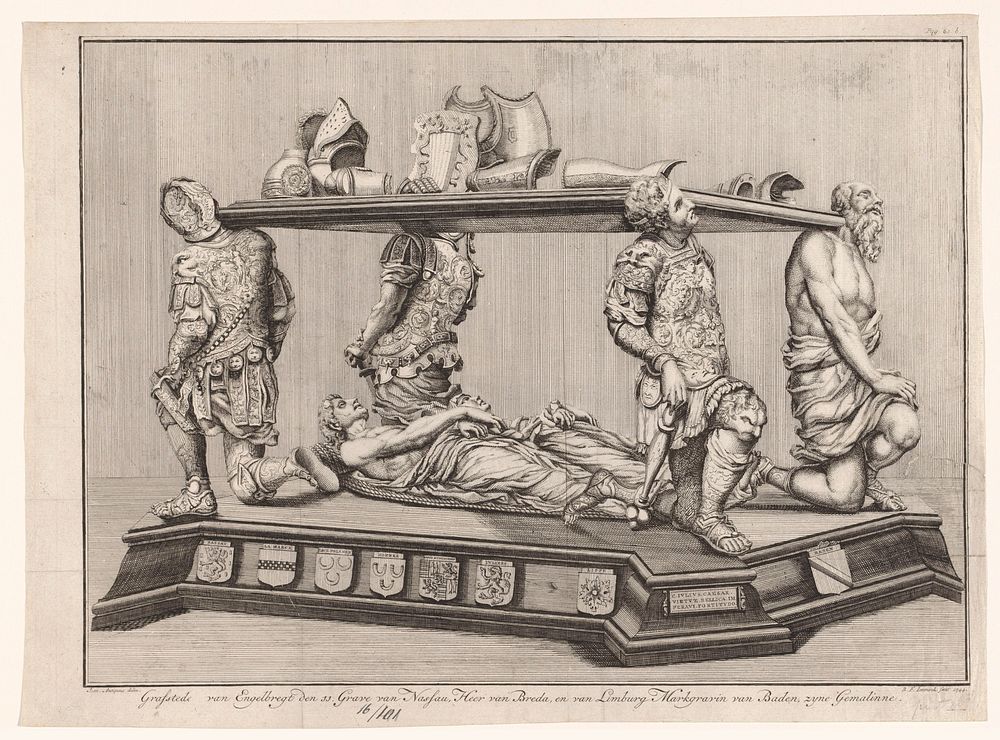 Praalgraf van Engelbrecht II van Nassau en zijn vrouw Cimburga van Baden (1744) by B F Immink and Johannes Antiquus