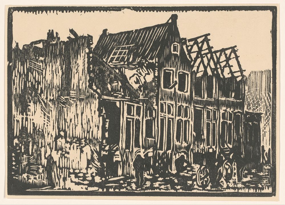 Huizen en bouwvallen (in or before 1917) by Hendrik van Straten