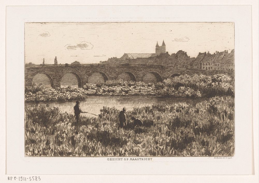 Gezicht op Maastricht (1869 - 1911) by Anton L Koster and Anton L Koster