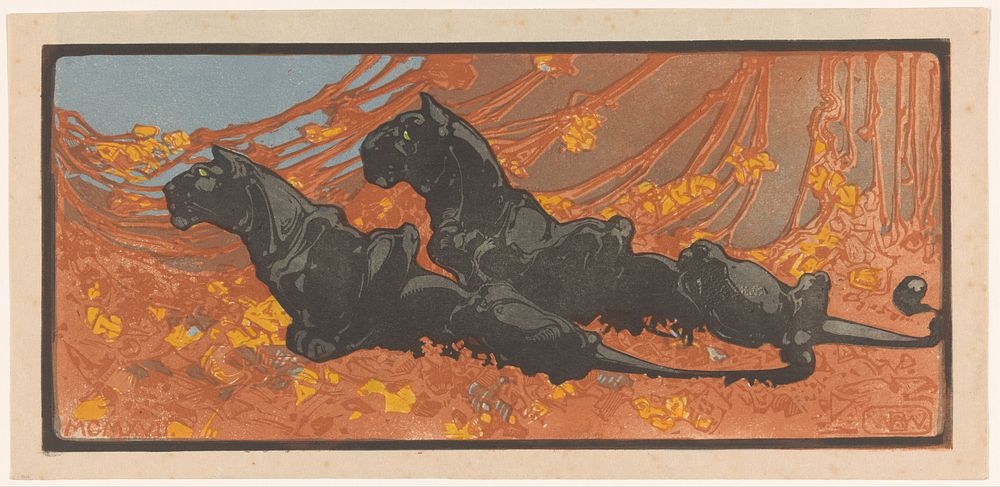 Zwarte panters (1917) by Bernard Willem Wierink