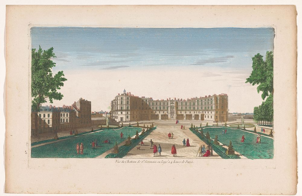 Gezicht op het Château de Saint-Germain-en-Laye (1700 - 1799) by anonymous and anonymous