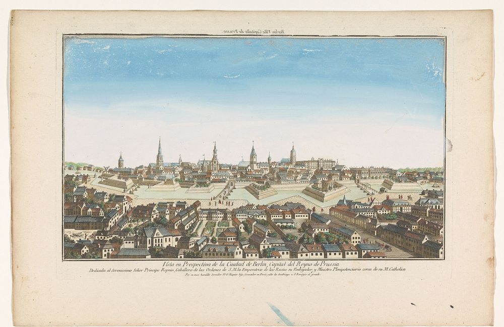 Gezicht op de stad Berlijn (1735 - 1805) by Jacques Gabriel Huquier, anonymous and Jacques Gabriel Huquier