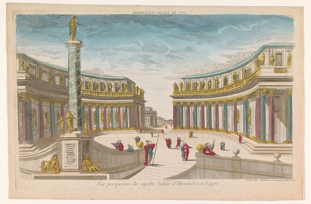 Gezicht op een paleis te Alexandrië (1762) by Louis Joseph Mondhare, L Mt Vanier and L Mt Vanier