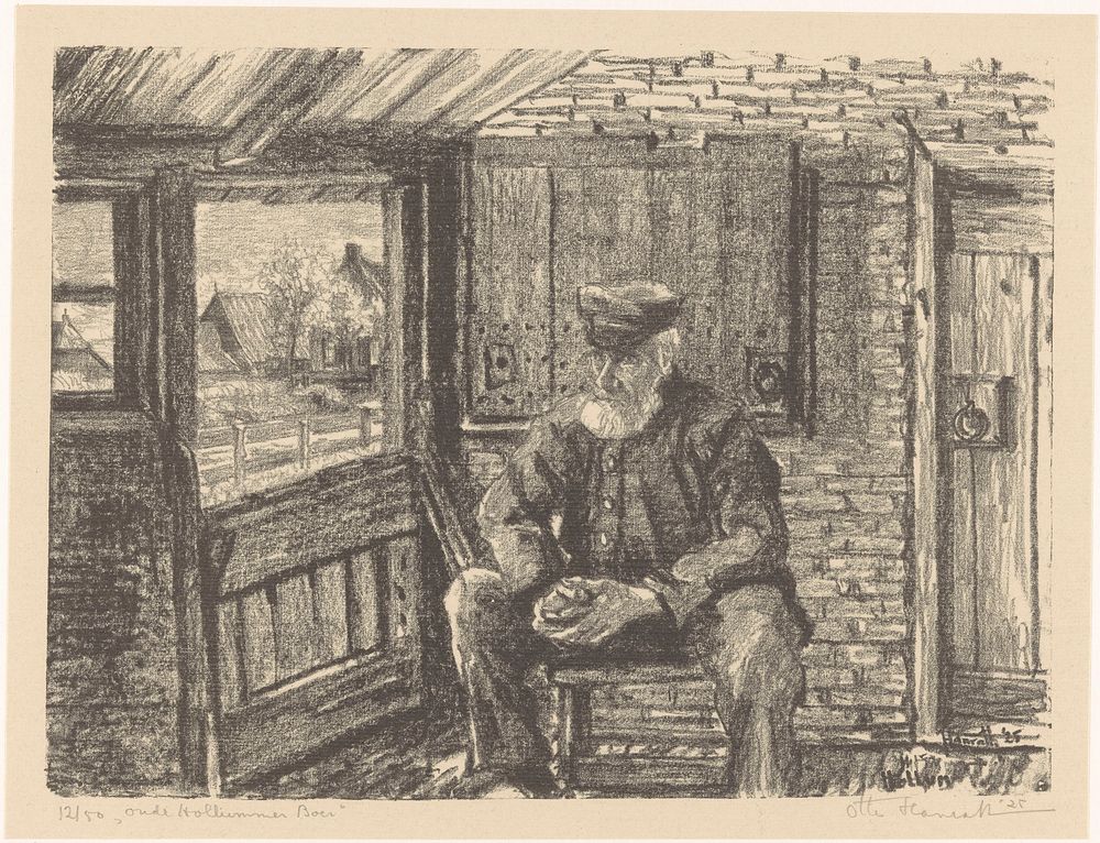 Oude Hollumer boer (1925) by Otto Hanrath