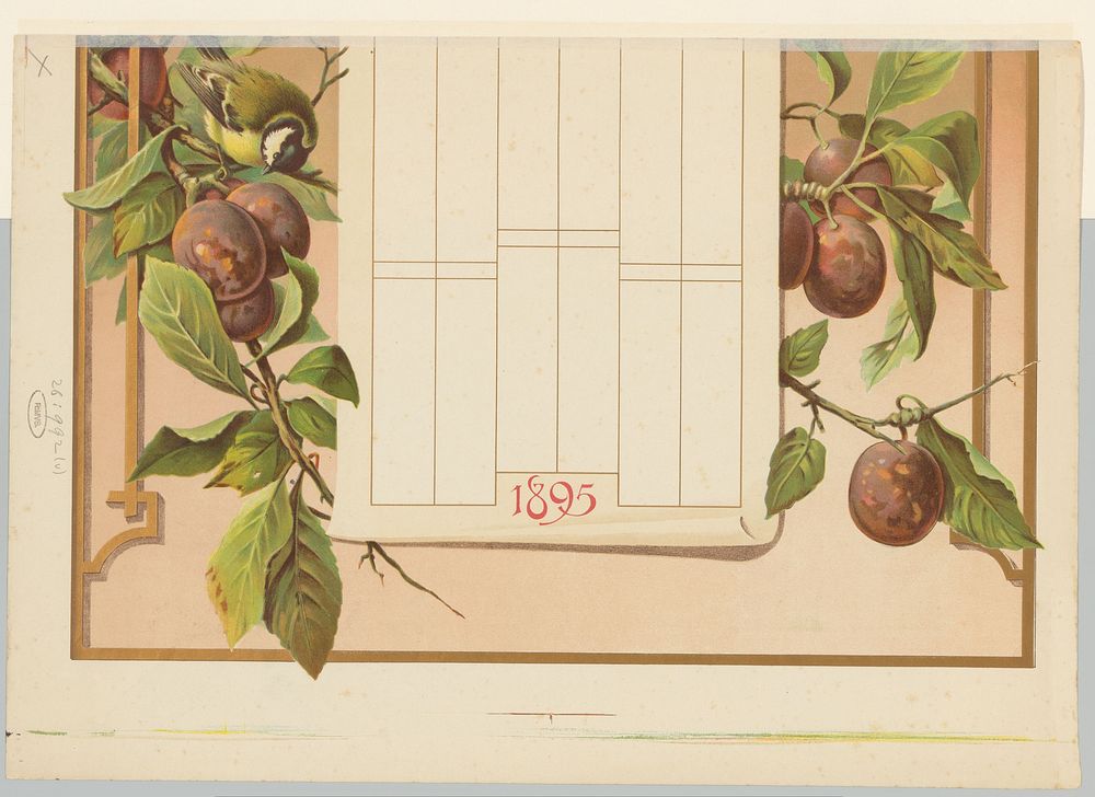 Deel van een kalender voor 1895 (1895) by anonymous