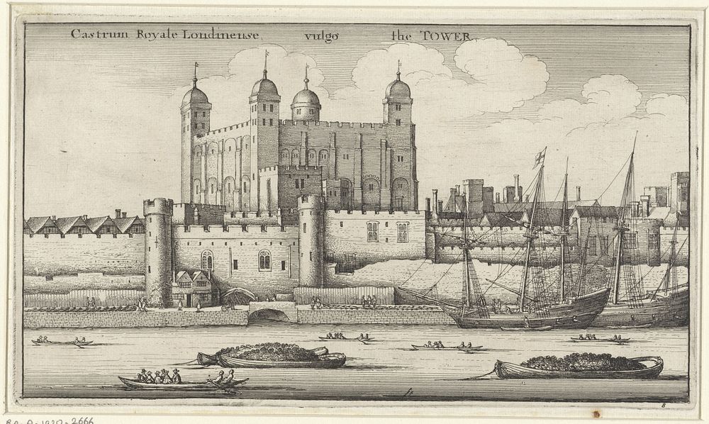 Gezicht op de Tower van Londen (1647) by Wenceslaus Hollar