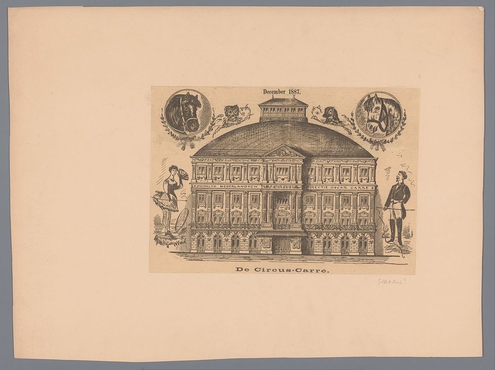 Gezicht op theater Carré aan de Amstel (1887) by anonymous