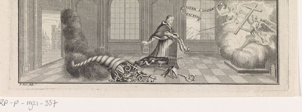 Knielende geestelijke (1722 - 1787) by Pieter Yver