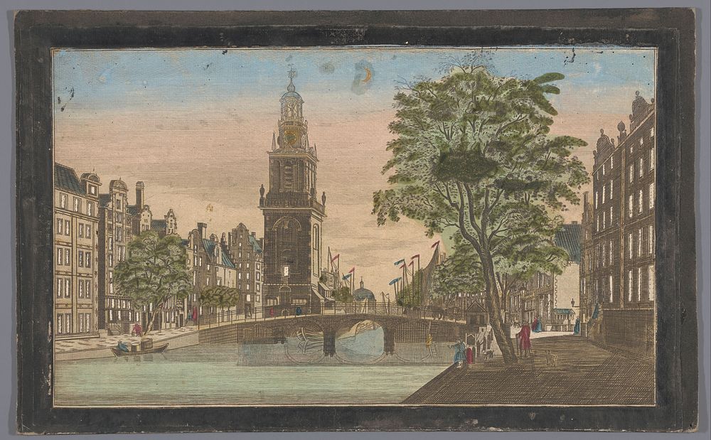 Gezicht op de Jan Roodenpoortstoren te Amsterdam (1700 - 1799) by anonymous and anonymous