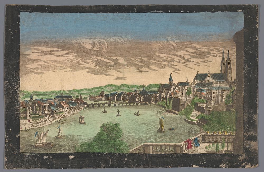 Gezicht op de stad Bazel (1700 - 1799) by anonymous and anonymous