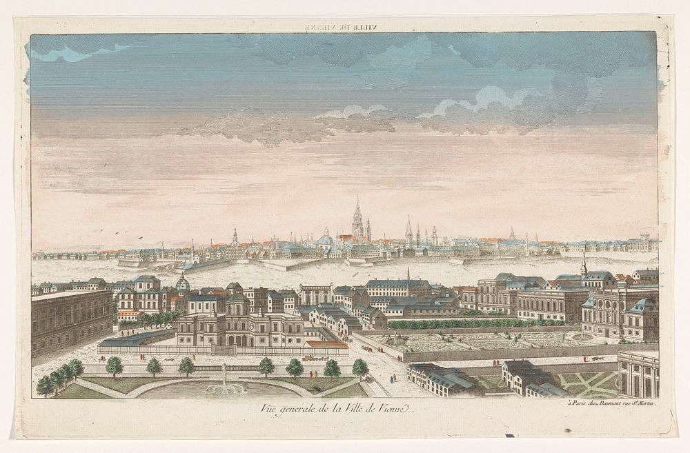 Gezicht op de stad Wenen (1745 - 1775) by Jean François Daumont and anonymous