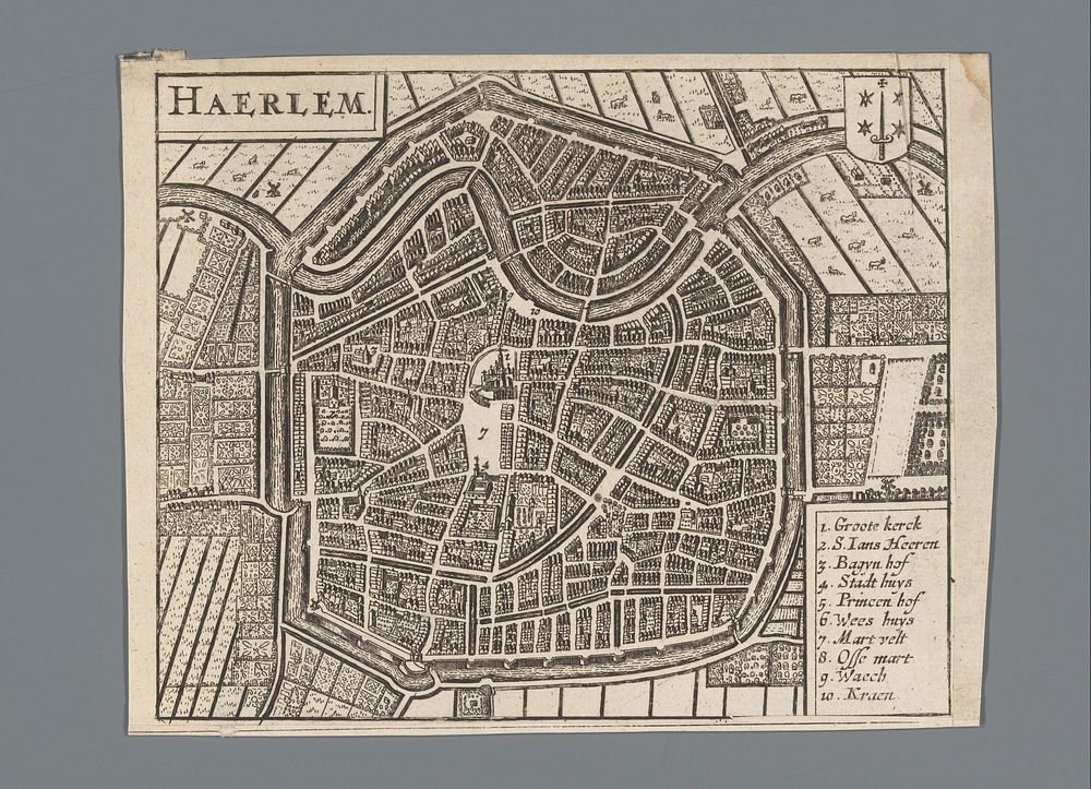 Plattegrond van Haarlem (1652) by anonymous and Johannes Janssonius