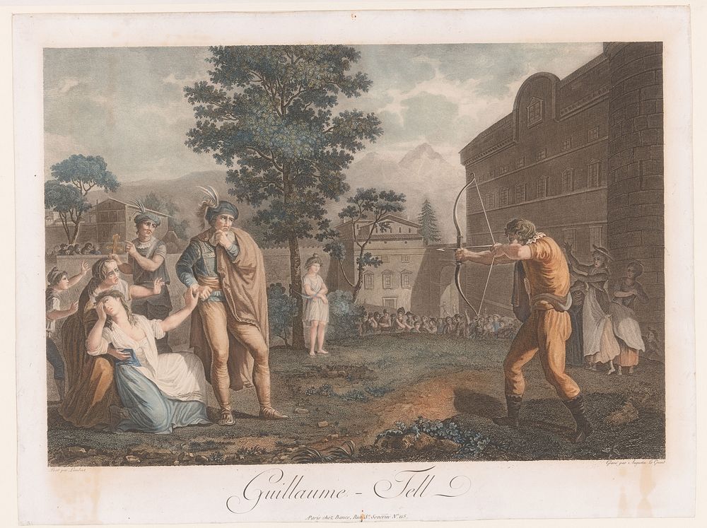 Willem Tell met handboog (1775 - 1815) by Auguste Claude Simon Legrand, Lambert and Jacques Louis Bance