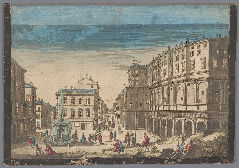 Gezicht op het Theater van Marcellus te Rome (1745 - 1775) by Jean François Daumont and anonymous