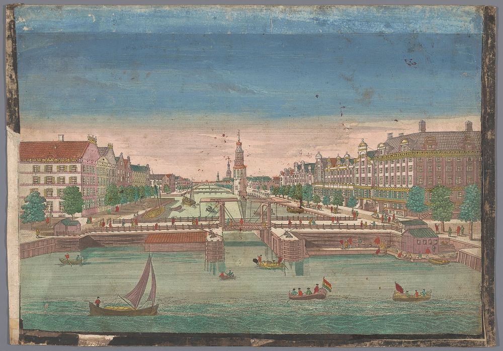 Gezicht op de Oudeschans te Amsterdam gezien vanaf het IJ (1700 - 1799) by anonymous and anonymous