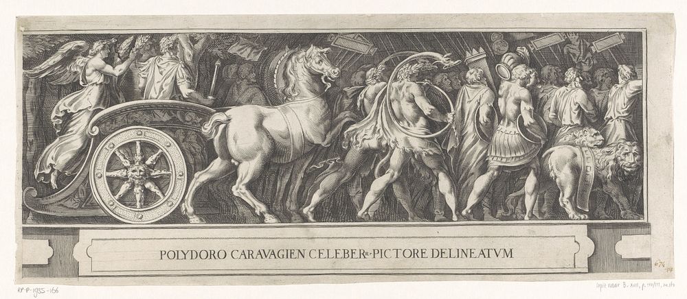 Triomf van de twee Romeinse keizers (1563 - 1615) by Cherubino Alberti, anonymous and Polidoro da Caravaggio