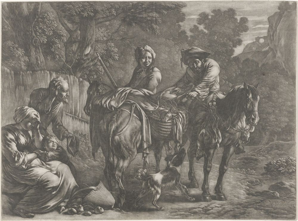 Overval door struikrovers (1657 - 1733) by Jan van Huchtenburg