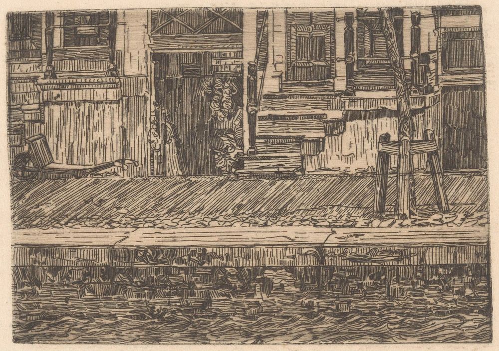 Souterrains aan een kade (1898) by Gerrit Haverkamp