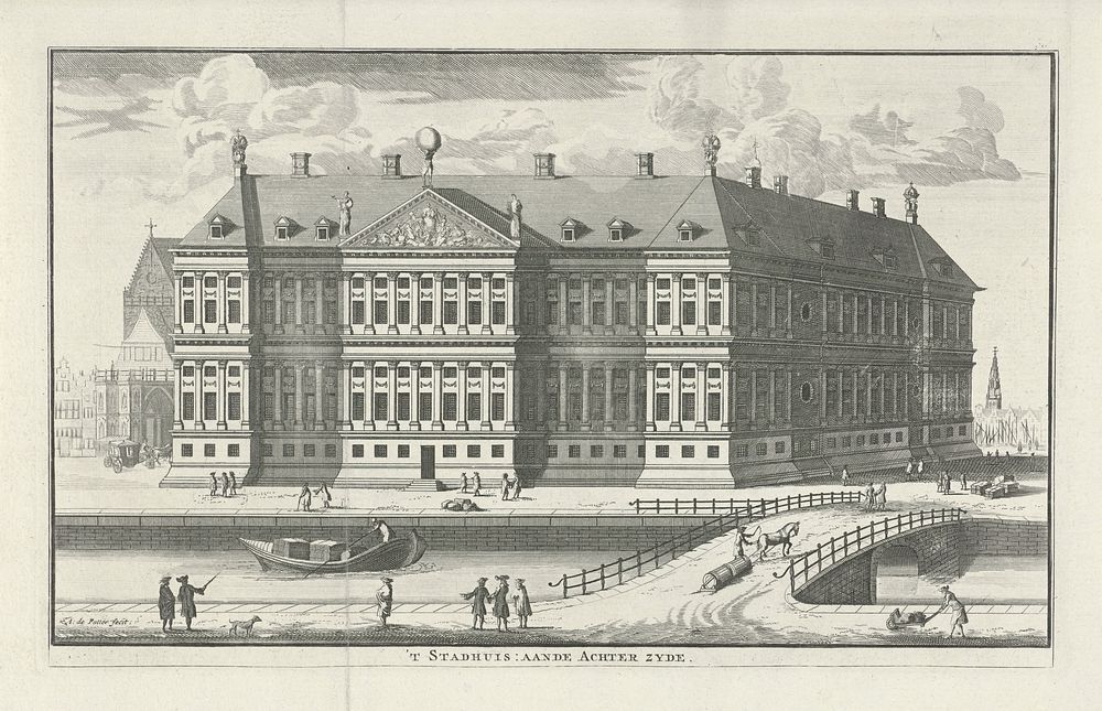 Stadhuis op de Dam te Amsterdam (1693 - 1743) by Albert de Putter