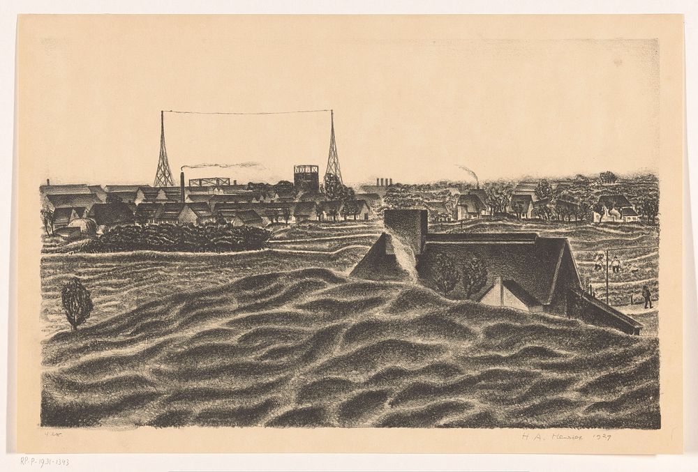Stadsrand (1929) by Henk Henriët