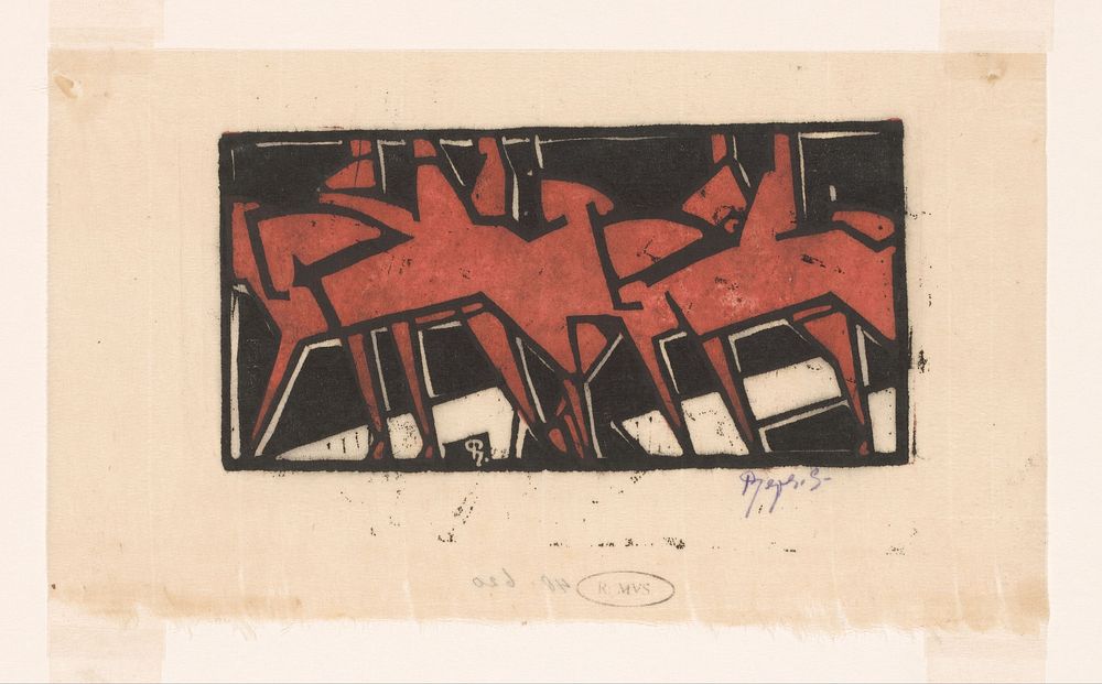 Ruiters te paard (1906 - 1945) by Reijer Stolk