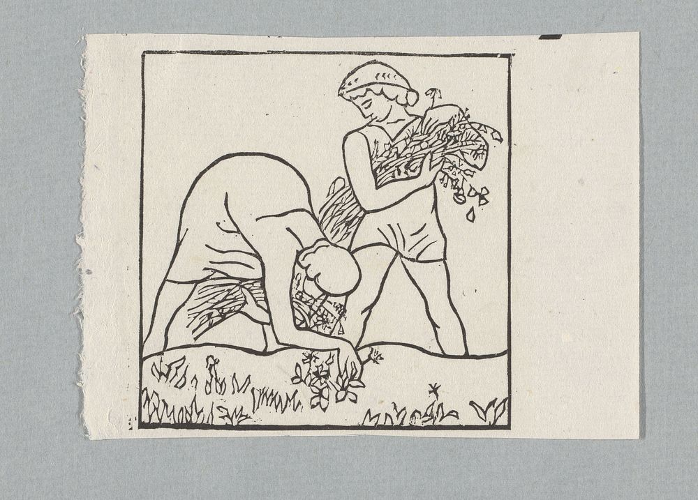 Daphnis en Chloë plukken bloemen (1937) by Aristide Maillol