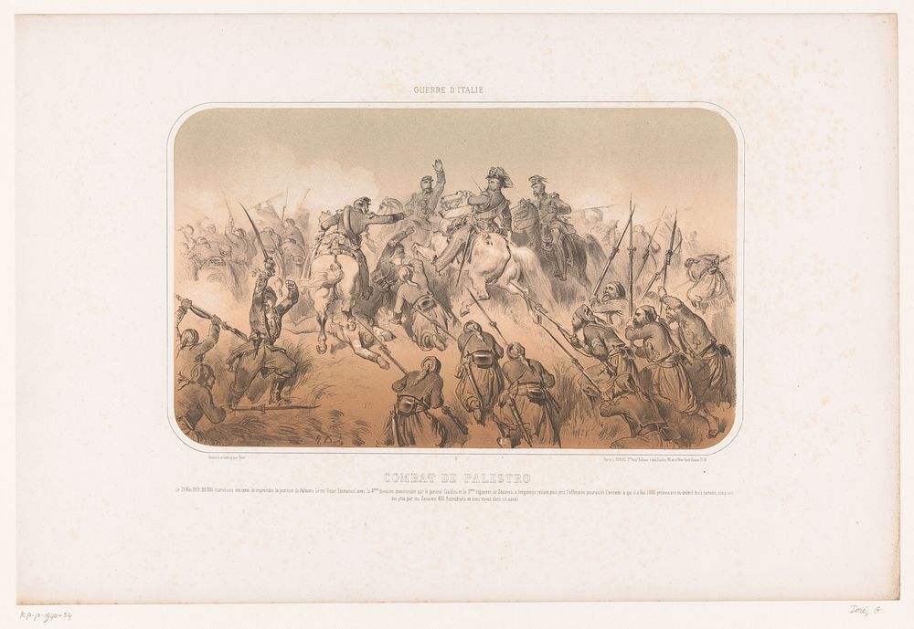 Slag bij Palestro (1859) by Gustave Doré, Gustave Doré, L Turgis jr and L Turgis jr